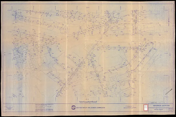 Water system map, Boston proper, sheet no. 22h