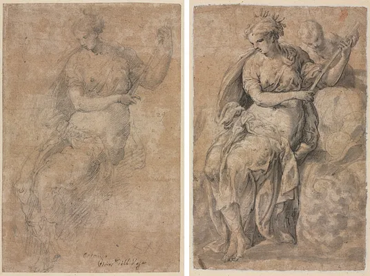 Allegorical Figure (recto and verso)
