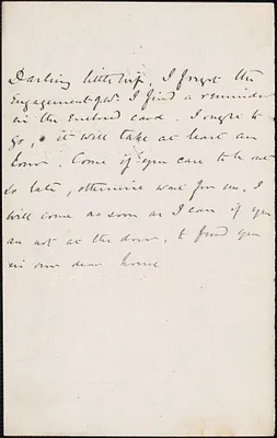 [John Biddulph Martin] autograph note to [Victoria Woodhull Martin], approximately 1883-1897