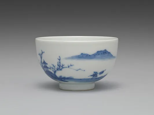 Teacup from Tea Set with Chinese Landscape