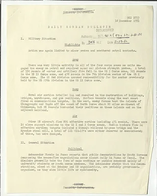 Memorandum, Daily Korean Bulletin