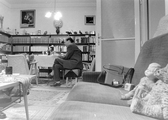Indoor Scene with Reading Man