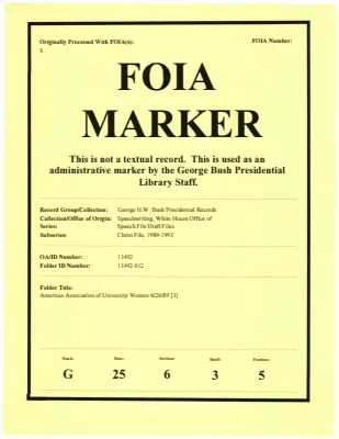 American Association of University Women 6/26/89 [3]