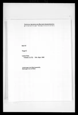 Letters Sent, Volume 2 (172), Feb.-Sept. 1868