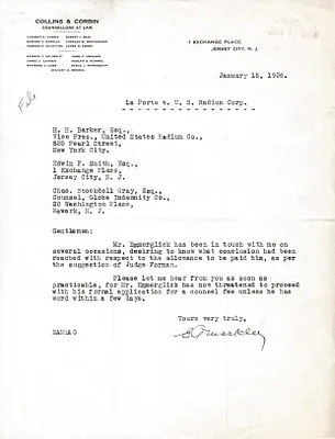 Letters Received to H.H. Barker, Edwin F. Smith, Chas. Stockdell Gray, January 15, 1936