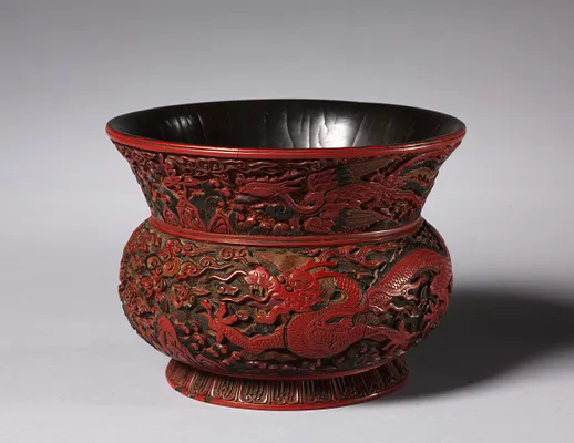 Jar with Dragon and Phoenix Design