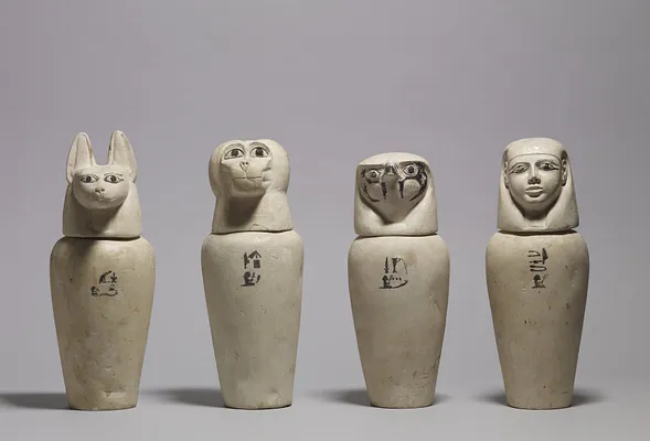 A Complete Set of Canopic Jars