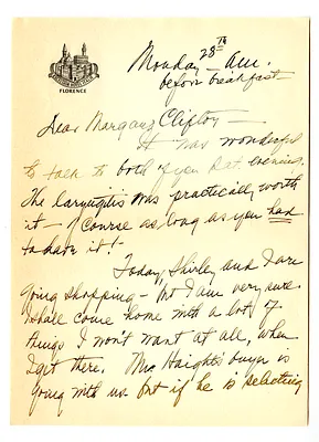 Letter from Bess W. Truman to Margaret Truman Daniel