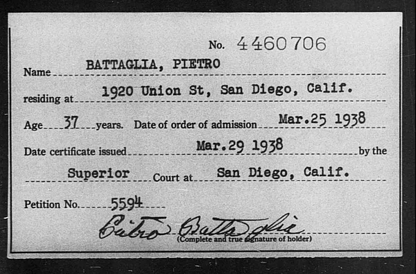 Battaglia, Pietro - 1938