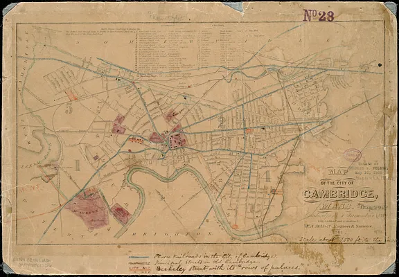 Map of the city of Cambridge