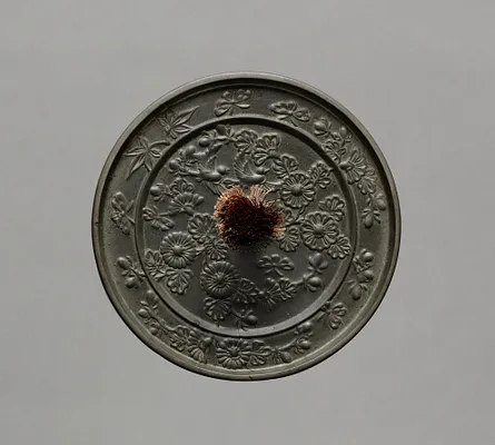 Mirror with Pair of Birds in Chrysanthemum
