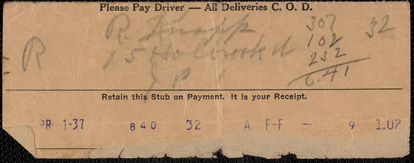 Receipt for R. Knapp, [Ap]r 1-37