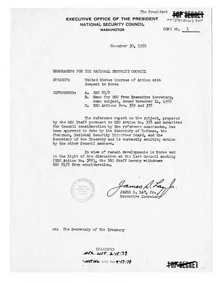 Memorandum from James S. Lay, Jr. to the National Security Council