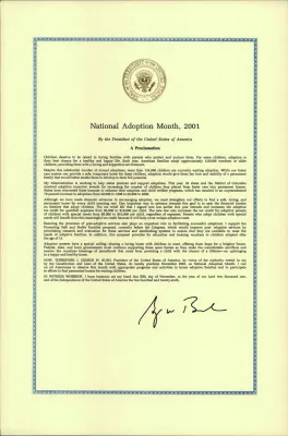 National Adoption Month, November 2001