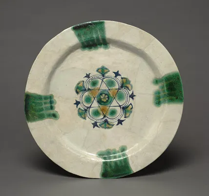 Dish with Splashes of Green