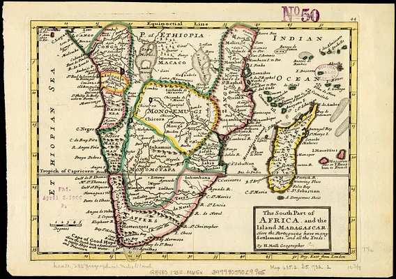 The south part of Africa, and the island of Madagascar