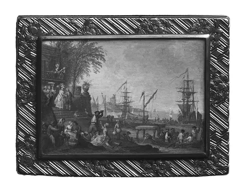 Snuffbox with Harbor Scene