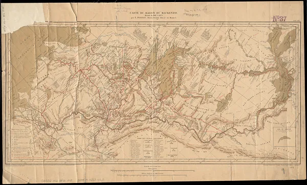 Carte du Bassin du Mackenzie, dressée de 1862 à 1873