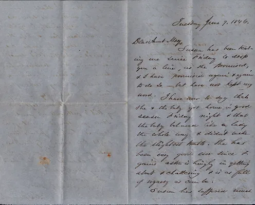 A.C. Spooner to Mary Spooner June 9 1846 w/envelope