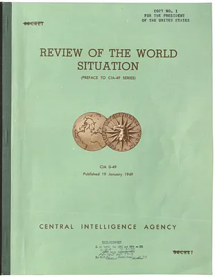 Report, Central Intelligence Agency, Review of the World Situation, CIA 0-49