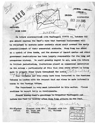 Message to the American Consul in Hong Kong