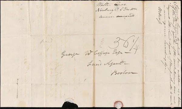 Walter Case to George Coffin, 5 December 1832