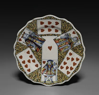 Plate with Playing Cards