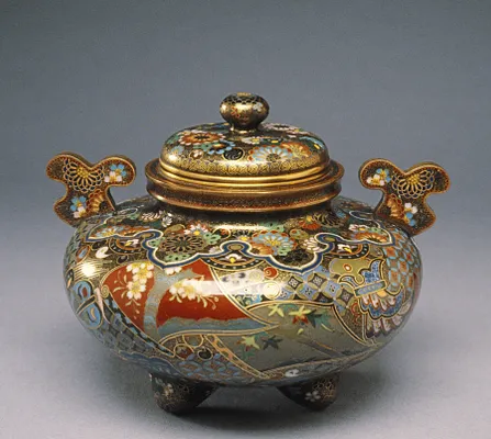 Incense Burner with Brocade Pattern