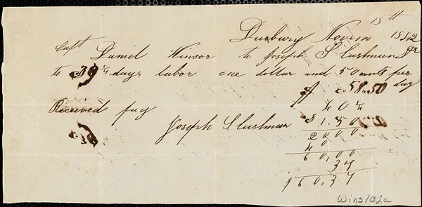 Miscellaneous household receipts