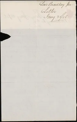 Levi Bradley to W. A. Harrington, 28 January 1856