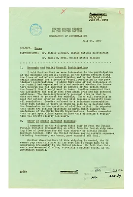Memorandum of Conversation