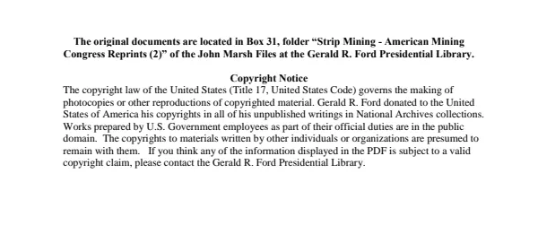 Strip Mining - American Mining Congress Reprints (2)