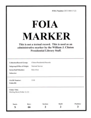 Briefing Book [Folder 1]: [1]