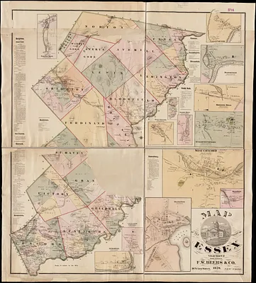 Map of the county of Essex, Vermont