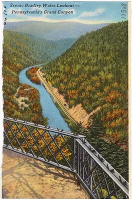Scenic Bradley Wales lookout -- Pennsylvania's Grand Canyon
