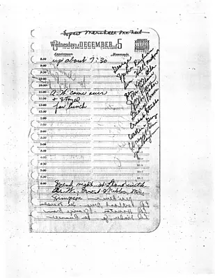 Lyndon Johnson's 1956 Desk Diary I, beginning 12/5/1956