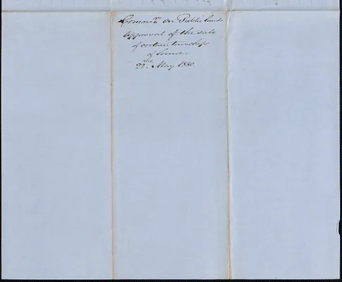 Copy of a letter from The Commissioners of Public Lands to George Coffin, 22 May 1850