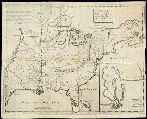 A map of Carolana and of the river Meschacebe &c