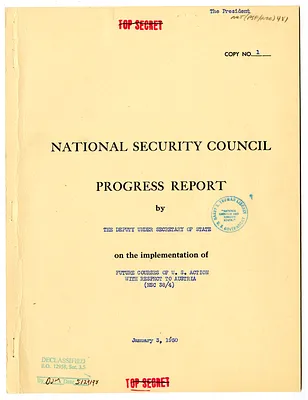 National Security Council Progress Report by the Deputy Under Secretary of State on the Implementation of Future Courses of United States Action with Respect to Austria (NSC 38/4)