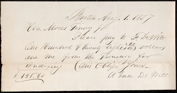 Accounts of Guardians of the Dudley Indians 1857