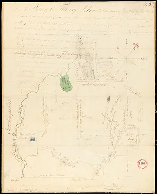 Plan of Lebanon (Towwoh) made by Daniel Wood, dated March 7, 1795.