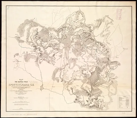 Map of the battle field of Spottsylvania C.H