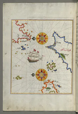 Map of the Island of Cos Facing the Anatolian Mainland