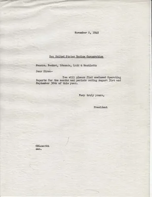 Letters Sent to Messrs. Becket, Edmonds, Ladd & Machlett, November 2, 1945