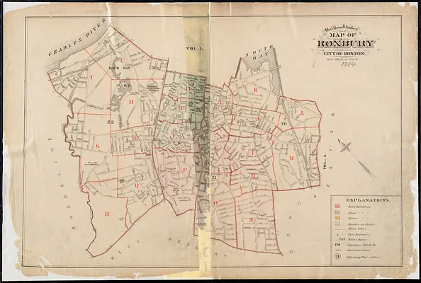 Outline & index map of Roxbury, city of Boston