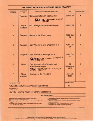 [No Title - Briefing papers for Gen. Goodpaster]