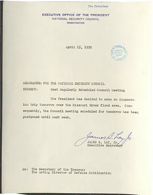 Memorandum from James S. Lay, Jr. to the National Security Council