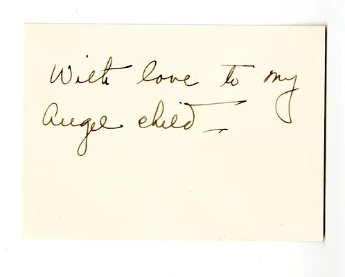 Note from Bess W. Truman to Margaret Truman