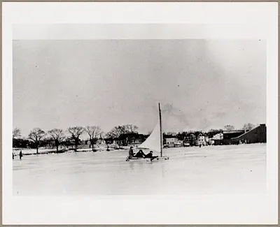 Ice boating on Spy Pond