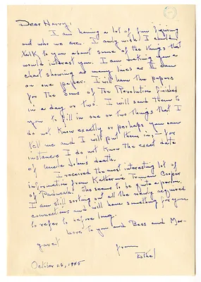 Letter from Mary Ethel Noland to Harry S. Truman